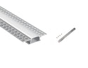 TRIMLESS RECESS - YD 7615 Silver Aluminum Channel + Milky Diffuser - 94" - 13