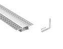 TRIMLESS RECESS - YD 7615 Silver Aluminum Channel + Milky Diffuser - 94" - 15