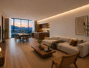 CORNER WALL WASHER - GLQ 9758 Aluminum Channel creating seamless wall wash lighting in an open-plan living room, delivering uniform indirect illumination for modern residential architectural lighting applications.