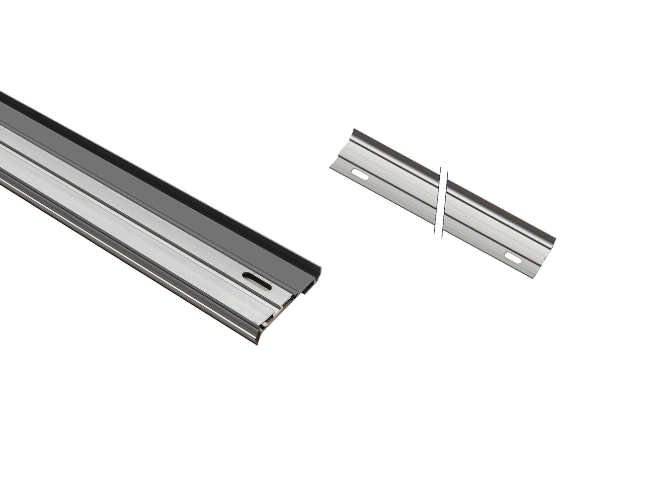 Corridor baseboard LED lighting using SHALLOW SKIRT profile