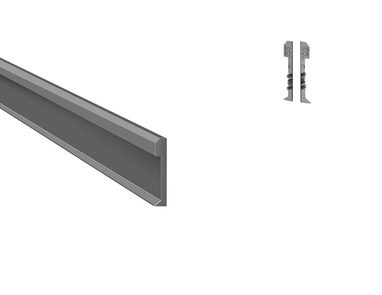 Inside corner installation for SHALLOW SKIRT baseboard LED channel