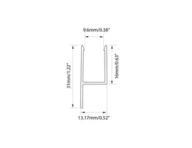 LED Swimming Pool Strip Light Accessory - H Type PC Channel - 0
