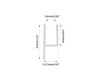 LED Swimming Pool Strip Light Accessory - H Type PC Channel - 0