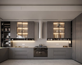 Under-cabinet kitchen light with hand wave sensor, allowing touch-free on/off control with a simple hand gesture.