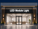 LED Module Light - Single Color illuminated commercial storefront signage with uniform lightbox lighting, architectural retail facade application by GL LED US LIGHTING