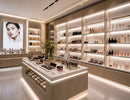 LEGEND Series Tape Light, High 97 CRI 4000K, integrated into cosmetics display shelves for accurate makeup colors and clean, uniform retail lighting.