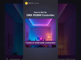 This video shows how to connect a 3-Zone DMX RGBW Controller with a DMX RGBW Decoder to a 24V RGB LED strip, demonstrating wiring for Zone 1 and Zone 3, zone-based lighting setup, and real-time dimming effects after connection. Perfect for smart home, and commercial RGBW installations.