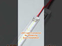 LED Light Connector with Aluminum Channel - GLQ 1709 White Channel + Milky Diffuser -94" - 1