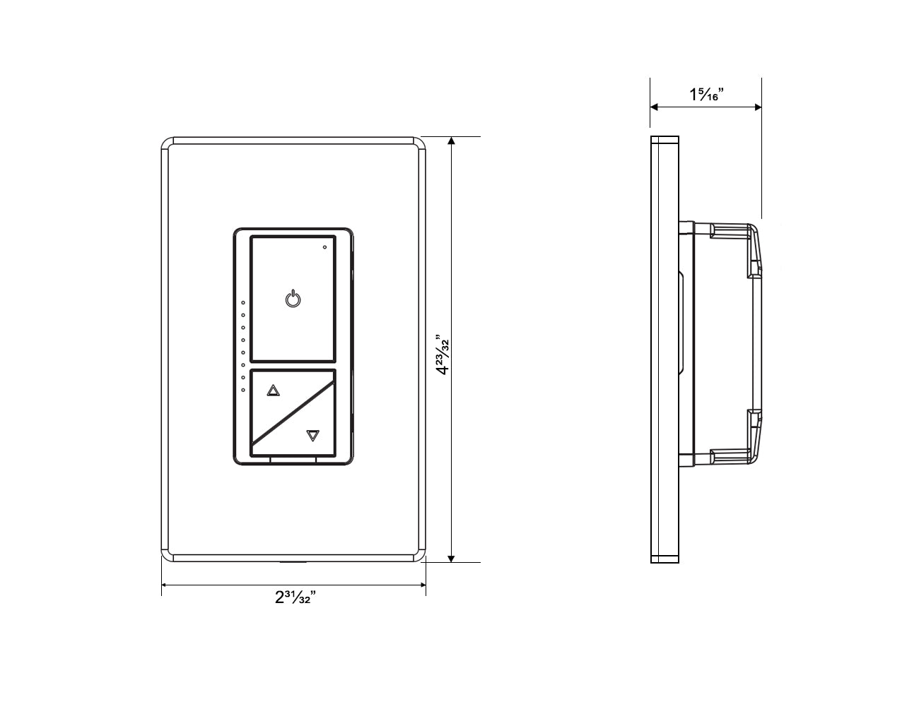 Triac Smart Dimmer Switch with Wallplate - 0