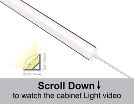 Corner surface-mounted Undercabinet Light 31056 with 13mm aluminum profile and solder-free LED linear design