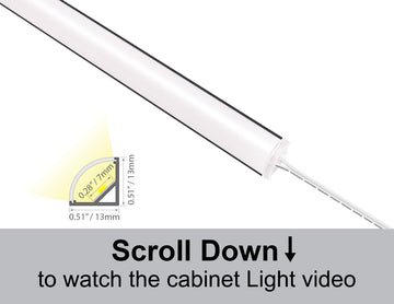 Corner surface-mounted Undercabinet Light 31056 with 13mm aluminum profile and solder-free LED linear design