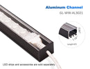 3021 LINEAR - ES 3021 Black Aluminum Channel + Clear Diffuser - 94"-3