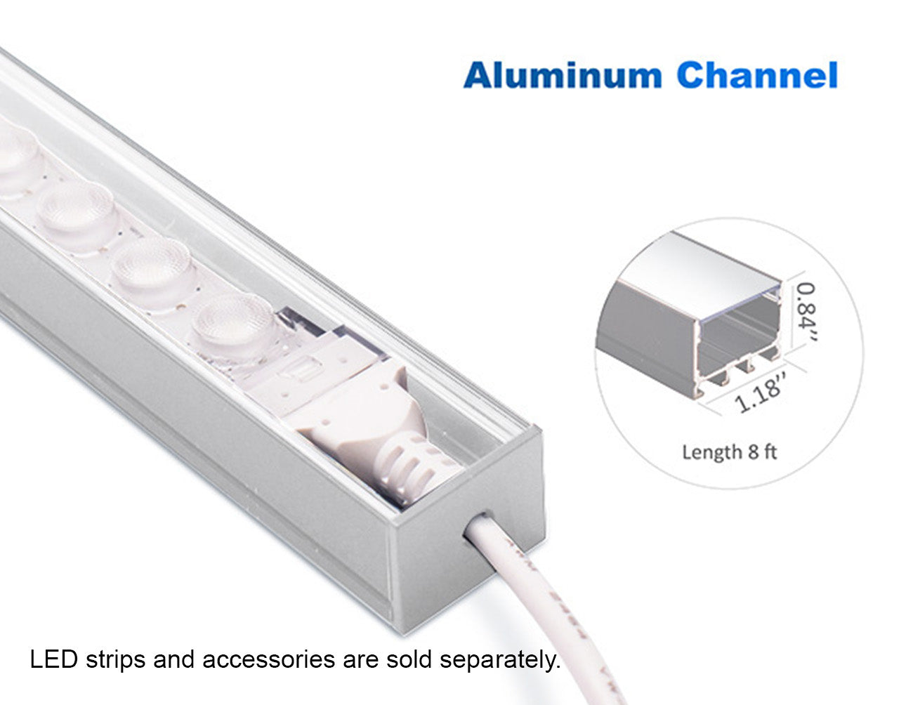 3021 LINEAR - ES 3021 Silver Aluminum Channel + Milky Diffuser - 94"