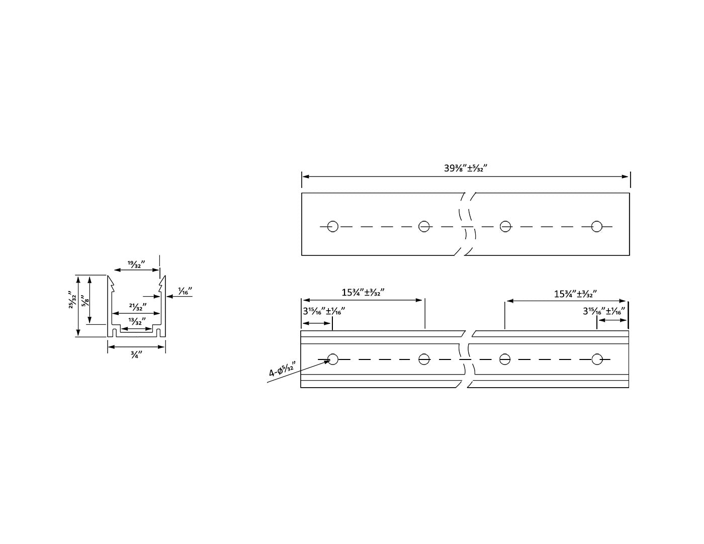 120V RGB LED Neon Light Accessories - Mounting Channel