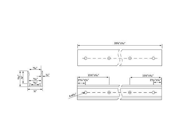 120V RGB LED Neon Light Accessories - Mounting Channel