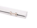 LED Aluminum Channel SQUARE DOME Accessories - YD 1604 Metal Clip installed on an LED aluminum extrusion YD-1604.