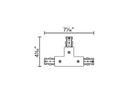 Dimensions of Single Circuit Track System - H Type - T Connector.