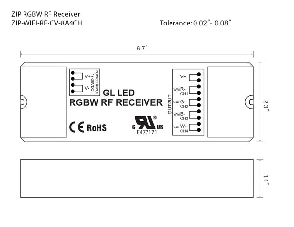 ZIP RGBW RF Receiver - 5