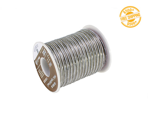Side view of 20AWG DC 2 Conductor Wire - Clear 50ft. A label of free shipping for orders over $500 is shown as well.