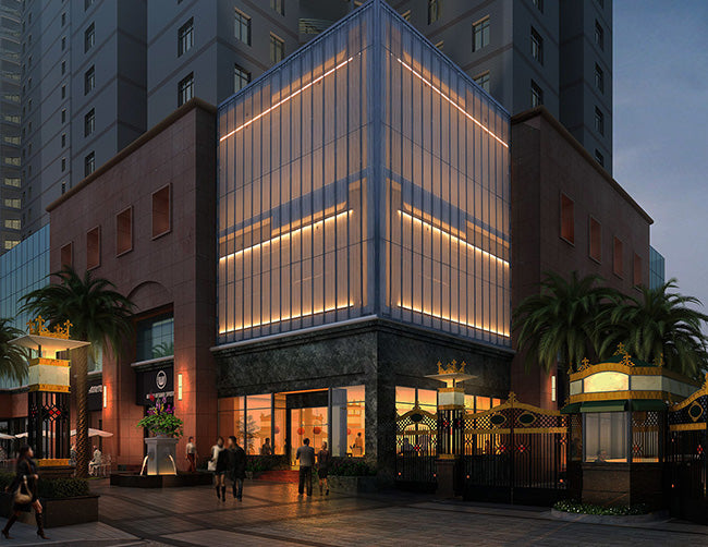 3021 wall washer LED lights are used for outdoor building illumination.