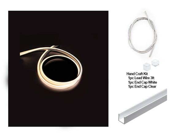 The 3D neon LED lights, a hand craft kit, and a deep aluminum channel.