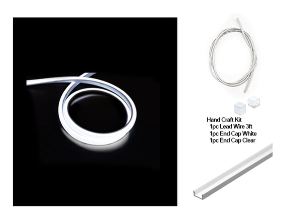 The 3D neon LED lights, a hand craft kit, and an aluminum channel.