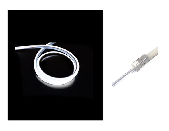 The 3D neon LED lights, a rear power feed kit, and mounting clips.