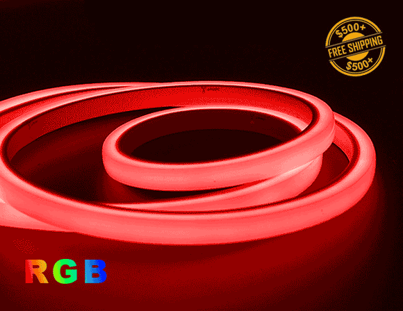 The 3D neon LED lights that are RGB.