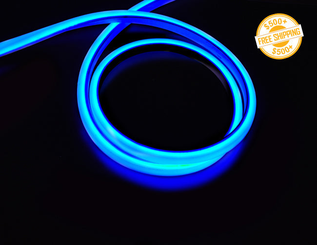 A roll of LED 3D Neon Light which is single color blue for wet location