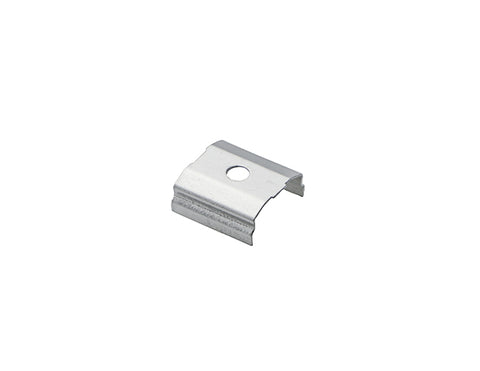 Top view of LED Aluminum Channel ROUND SURFACE Accessories - A 2033 Metal Clips for aluminum extrusions.