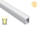 Aluminum channel FLOOR RECESS GL 034 Silver Channel + Milky Diffuser