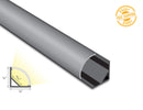 Aluminum channel GLASS EDGE YD 1002 Black Channel + Black Diffuser
