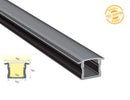 Aluminum channel SLIM RECESS YD 1201 Black Channel + Black Diffuser
