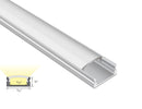 Aluminum Channel SLIM FLAT ES 1709 Silver Channel + Milky Diffuser