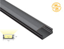 Aluminum channel GLASS EDGE YD 1205 Black Channel + Black Diffuser
