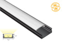 Aluminum channel GLASS EDGE YD 1205 Black Channel + Milky Diffuser
