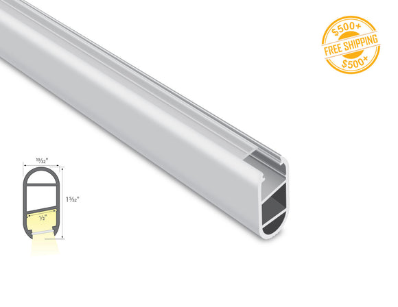 Aluminum channel CLOTHES RACK YD 1401 Silver Channel + Milky Diffuser