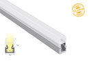 Aluminum channel GLASS EDGE JH 1686 Silver Channel + Milky Diffuser