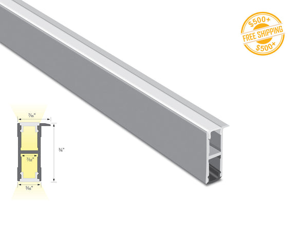 Aluminum channel BOARD EDGE JH 1713 Silver Channel + Milky Diffuser