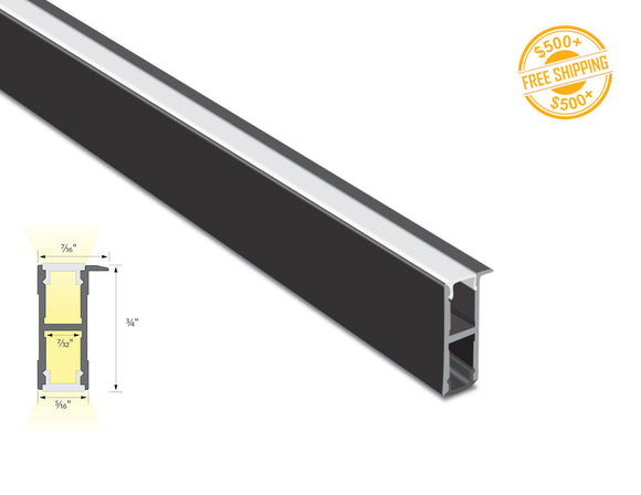 Aluminum channel BOARD EDGE JH 1713 Black Channel + Milky Diffuser