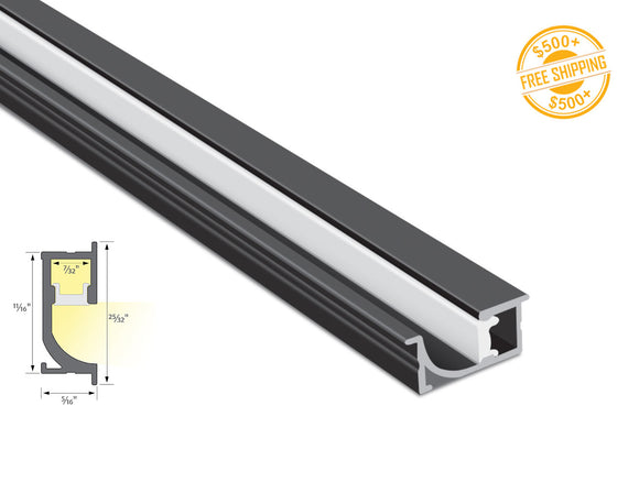 Aluminum channel WASH RECESS JH 1722 Black Channel + Milky Diffuser