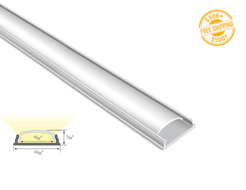 Aluminum channel FLEX FLAT YD 1806 Silver Channel + Milky Diffuser