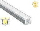 Aluminum channel SLIM RECESS ES 2315 Silver Channel + Milky Diffuser