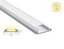 Aluminum channel THIN FLAT YD 2601 Silver Channel + Milky Diffuser