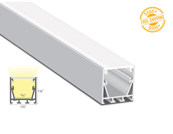 Aluminum channel 3535 LINEAR ES 3535 Silver Channel + Milky Diffuser