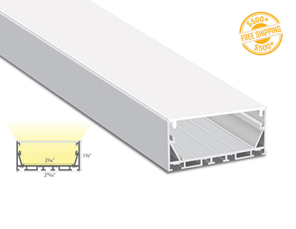 Aluminum channel 7535 LINEAR ES 7535 Silver Channel + Milky Diffuser