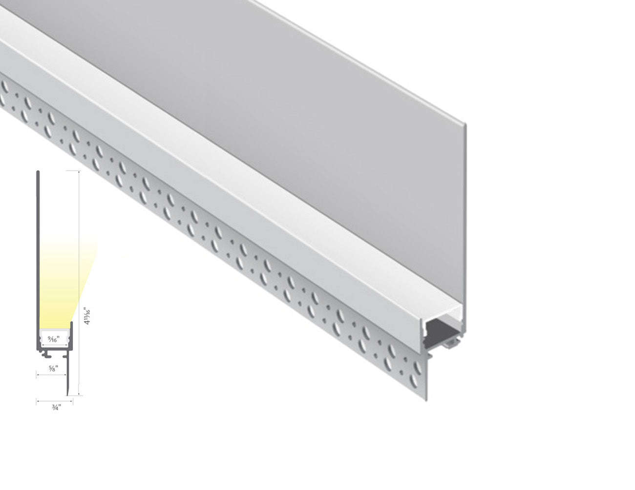 WALL WASHER - GL 085 Aluminum Channel + Milky Diffuser - 94