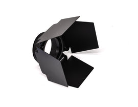 Front view of LED Track Light Accessories - Barn Door with a black color base.