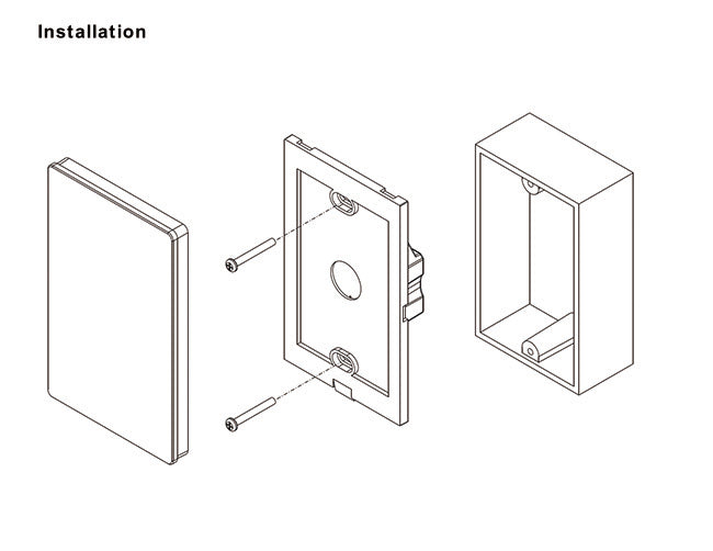 Installation steps of ZIP CCT Wall Mount Controller 1 Zone.