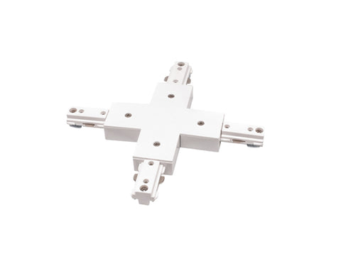 White color Single Circuit Track System - H Type - + Connector